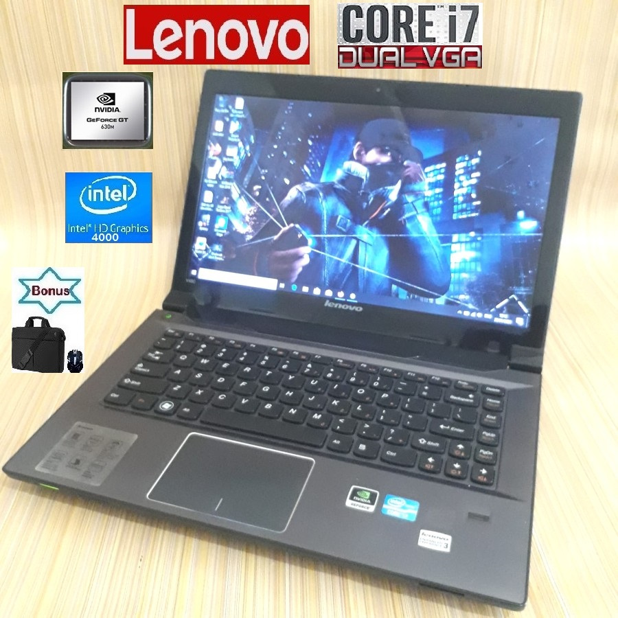 LAPTOP LENOVO CORE I7 RAM 8GB ssd 256GB VGA NVIDIA 1GB
