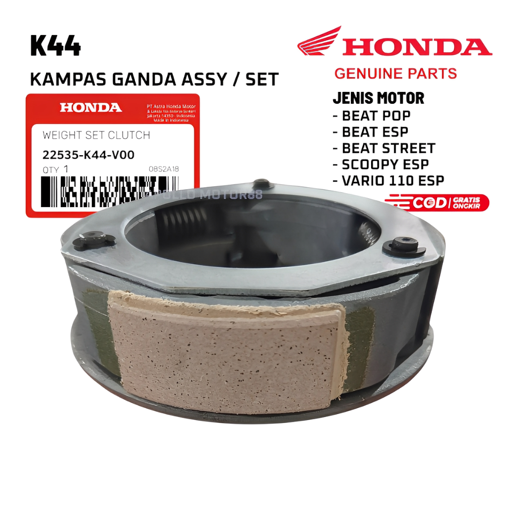 Kampas Ganda Assy Beat Pop / Beat Street / Scoopy Esp / Vario 110 Esp / Ganda Assy Set K44