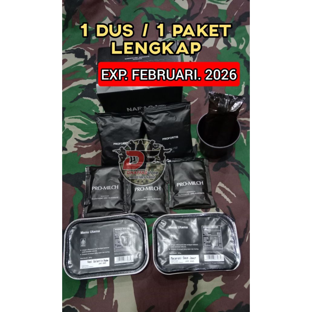 100% ASLI RANSUM NARAGA PLUS JATAH TNI EXP FEBRUARI 2026 || RANSUM NARAGA PLUS || RANSUM NASI TNI ||