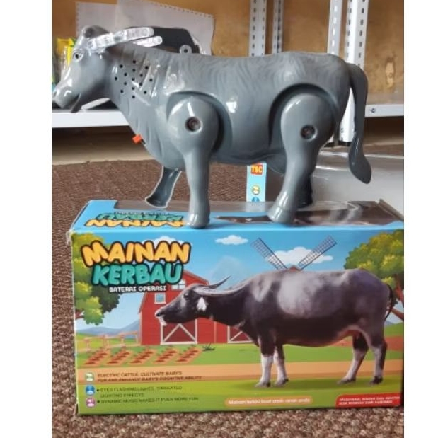 Mainan Elektrik Kerbau 3in1 - Mainan Kerbau berjalan - Mainan Edukasi Anak Viral