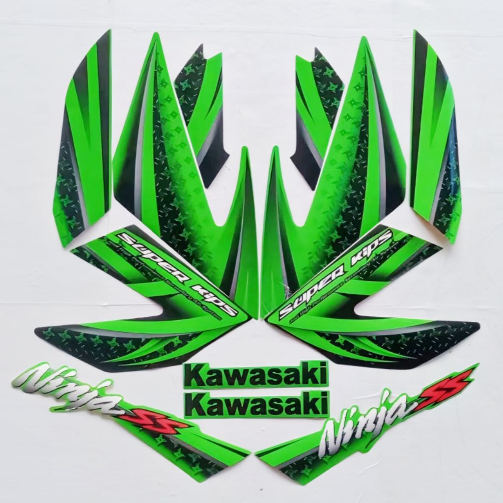 Stiker Striping Lis Body Motor Ninja SS 2012 Hijau Standar