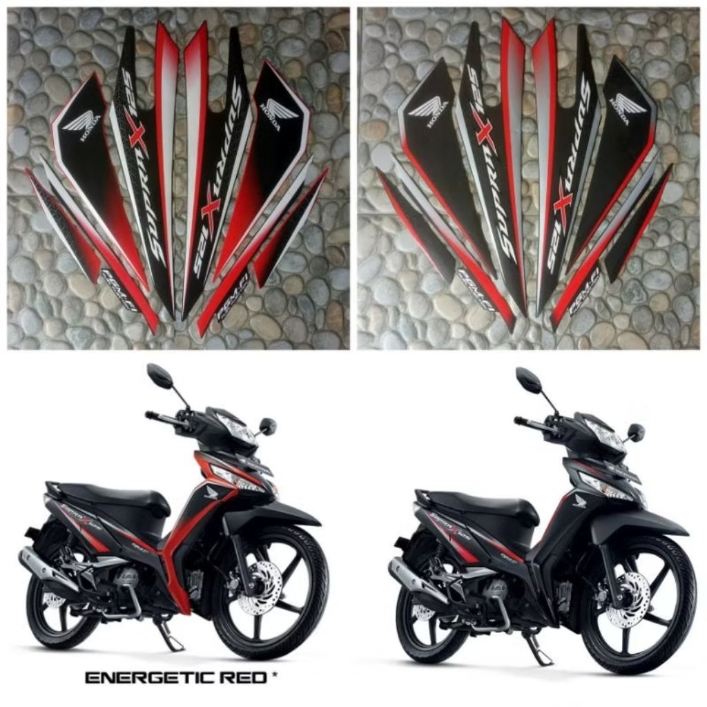 Stiker Striping Lis Body Motor Supra x 125 Tahun 2017 Standar