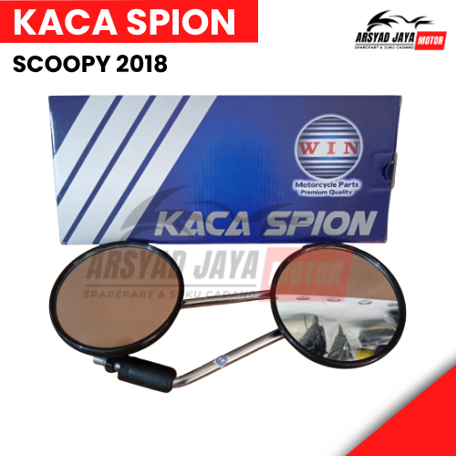 Kaca Spion Motor Scoopy 2018 Hitam – Spion Kiri Kanan WIN Original Warna hitam
