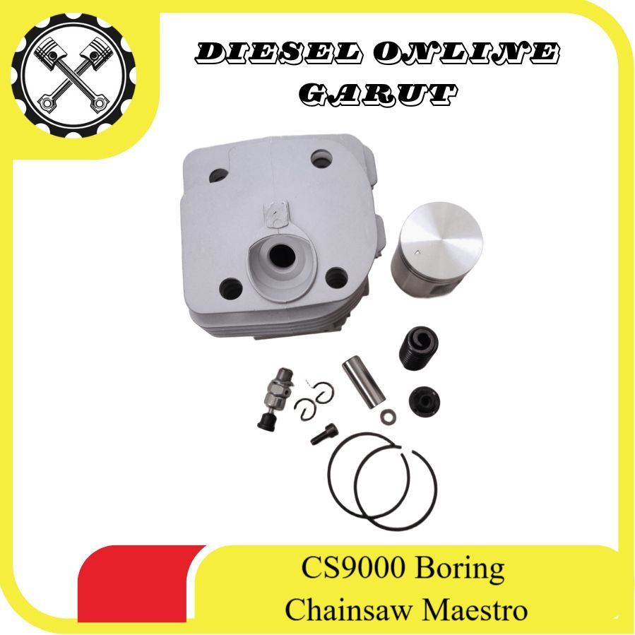 CS9000 Boring Komplit Cylinder Liner Assy Chainsaw Gergaji Mesin 2Tak Maestro Asli