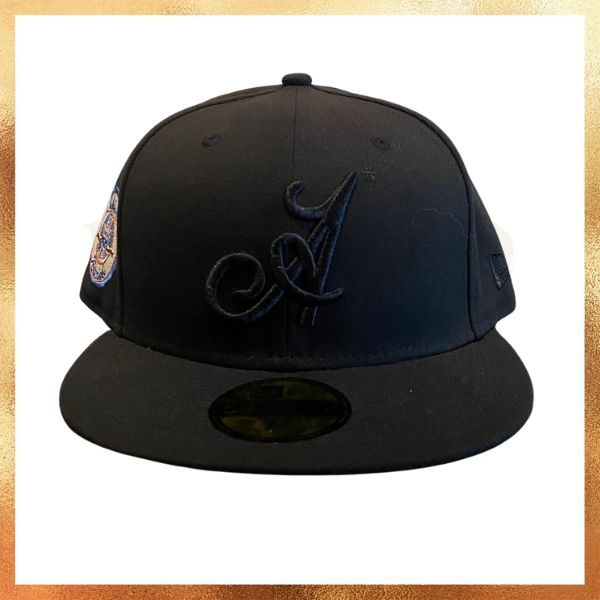 Topi New Era Adidem Asterlsks A Logo Triple Black 59FIFTY Fitted Hat Original