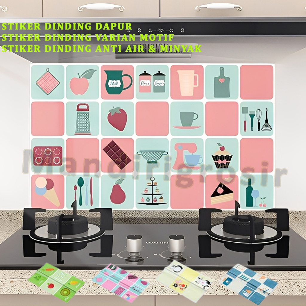 Stiker Dinding Anti Air & Minyak * Stiker Dinding Dapur * Stiker Dinding Varian Motif