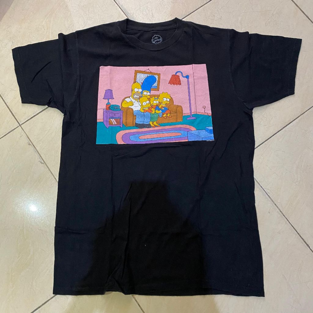 Vintage the Simpson original t-shirt, kaos film the Simpson official second Bekas murah