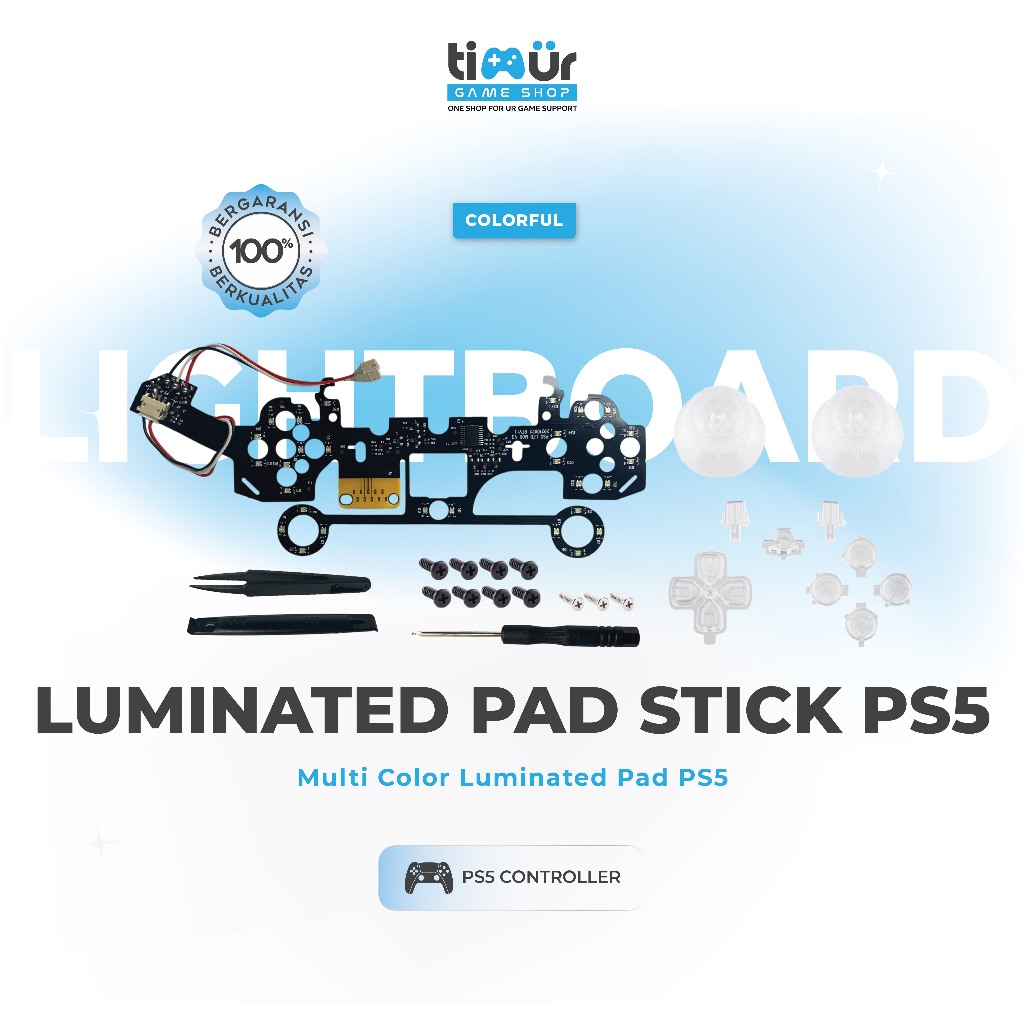 Luminated Multi Color LED RGB Pad Kit Mod Board Stick Stik Controller DualSense PS5 Timur Game Shop