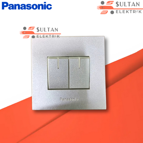 Saklar Seri/2 Gang Silver Style Series Panasonic