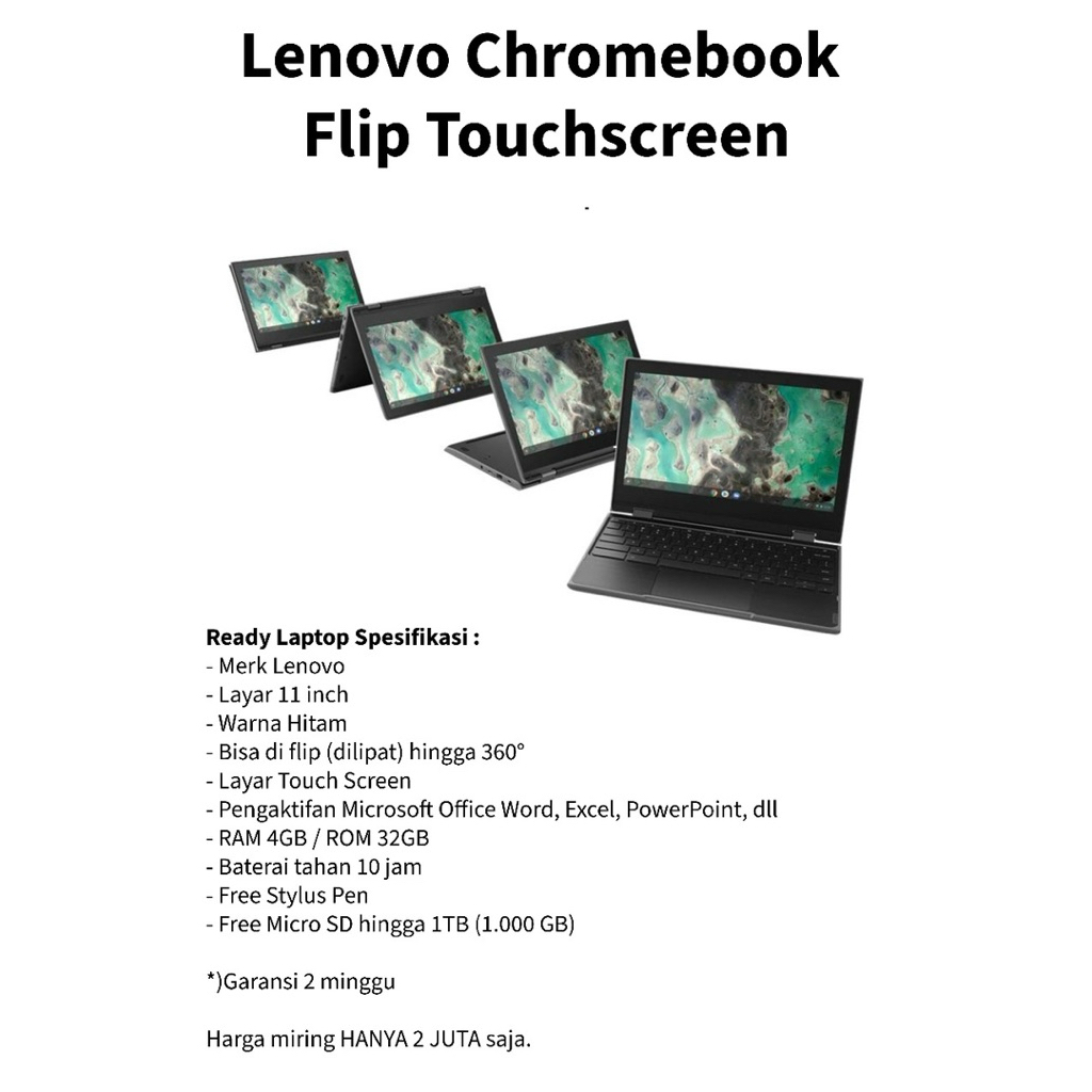 LAPTOP CHROMEBOOK FLIP TOUCHSCREEN