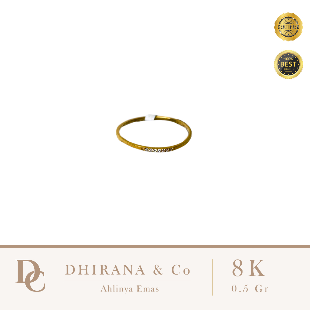 Cincin Emas Asli Simple Minimalis 8K | 0.5 Gram