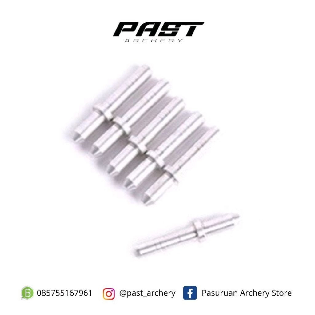 Insert Pin Nock Aluminum Aluminium Aloy 3.2mm X10 Accmos Pandarus