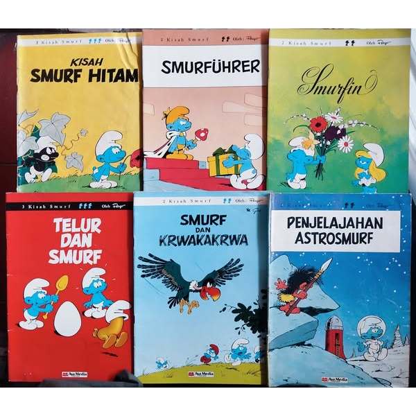 Paket Koleksi Komik Smurf 15 Buku – Cetakan Aya Media 1986-1991