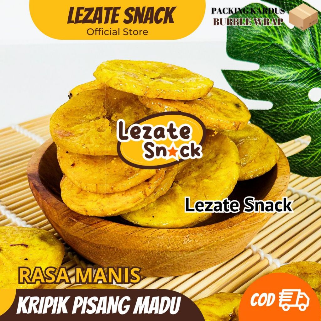 Brothoaly Keripik Pisang Madu Manis 1 Kg / Keripik Pisang Lampung / Kepok Aneka Rasa Kiloan Lumer