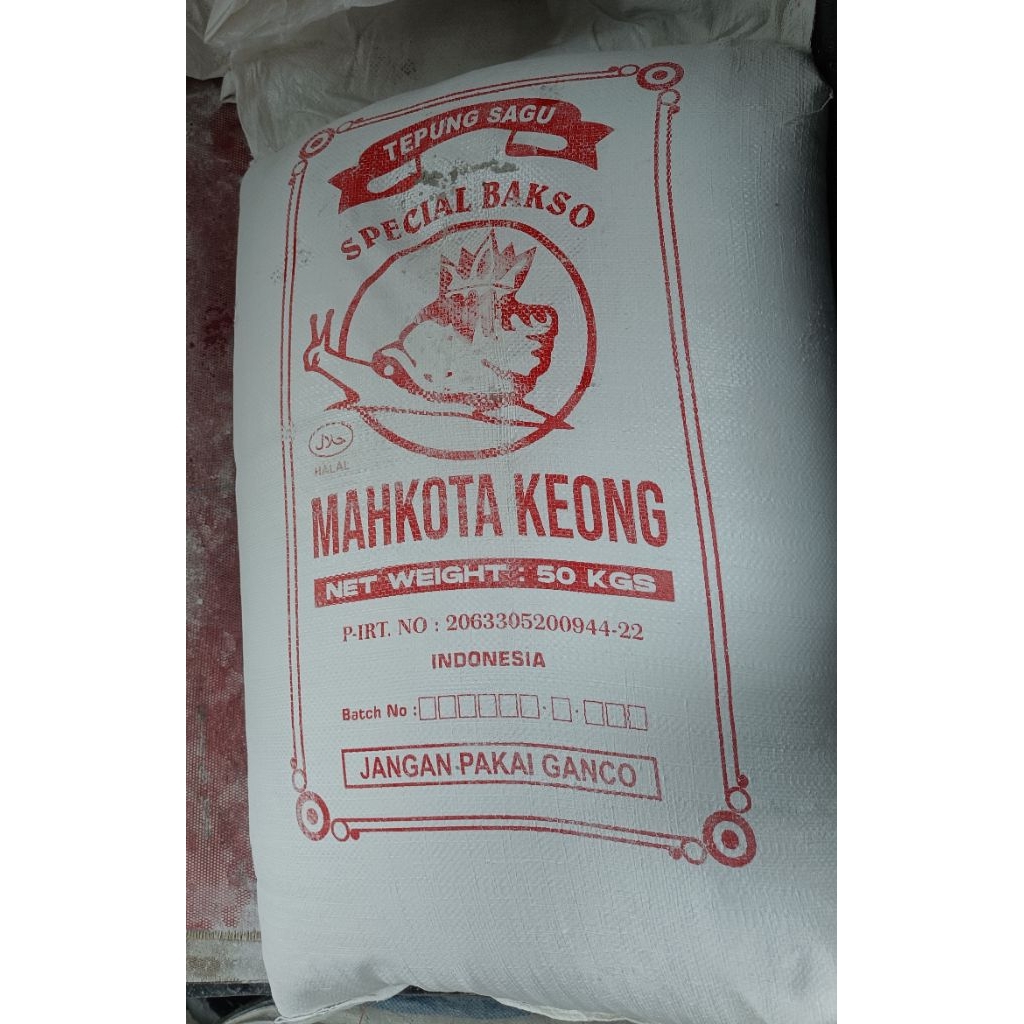 Tepung Sagu Onggok Aren Mahkota Keong 50kg Special Bakso