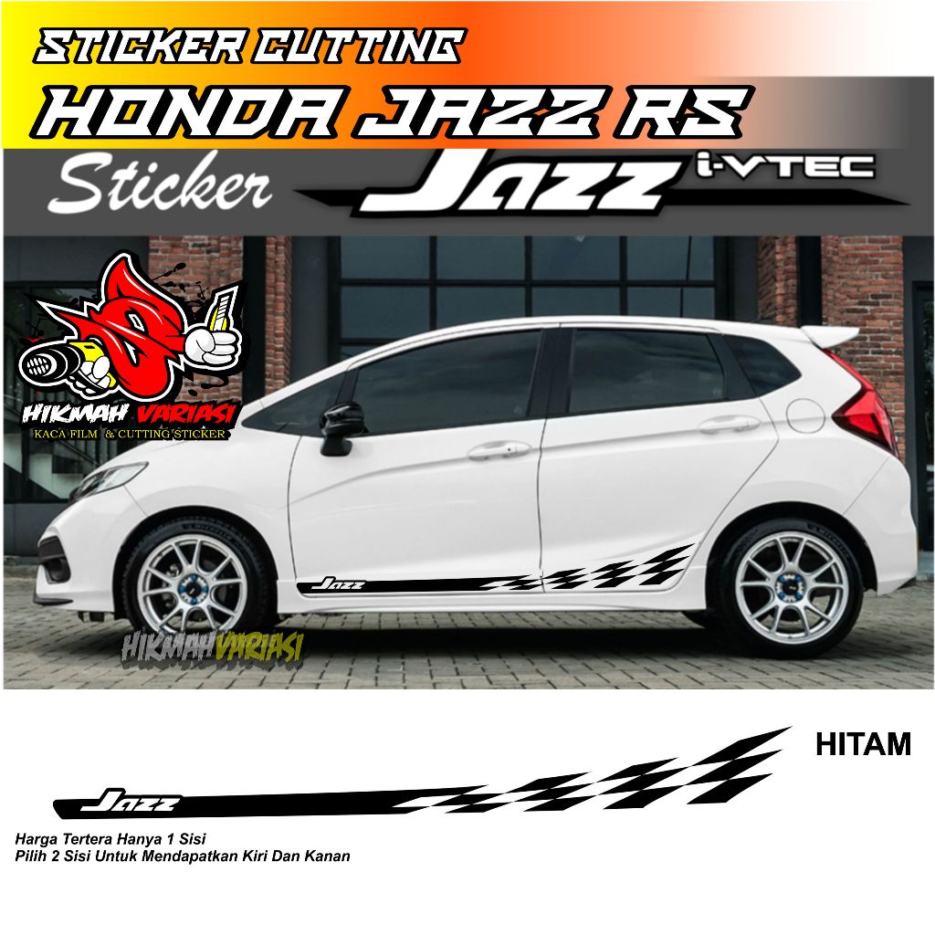 STICKER HONDA JAZZ AKSESORIS HONDA JAZZ RS STICKER PINTU MOBIL JAZZ RS bisa COD