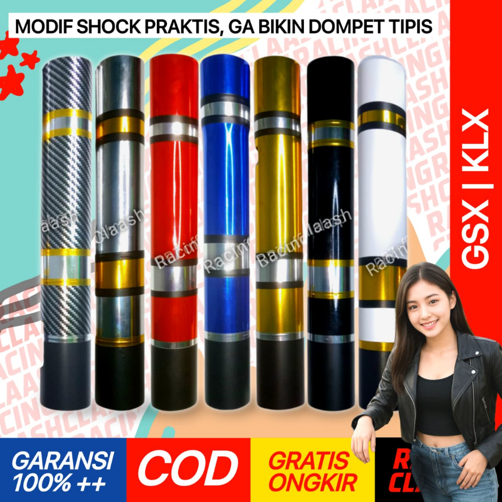 Racing Claash Cover Shock Depan Gsx Klx Cover Shockbreaker Sok GSX KLX 150 R S Tele Old New