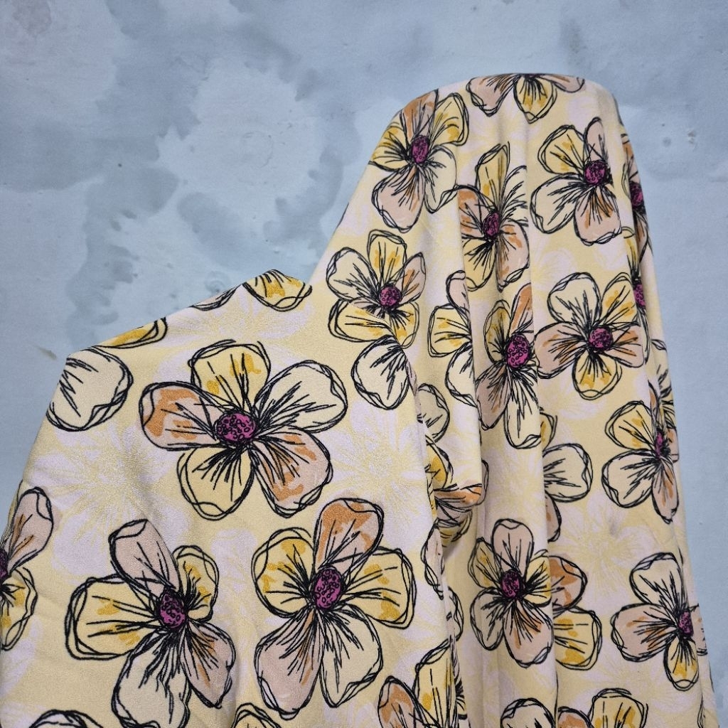 Kain Arabian Crepe Premium Motif - Kain Arabian Crepe Motif - Harga Tertera 0,5 Meter