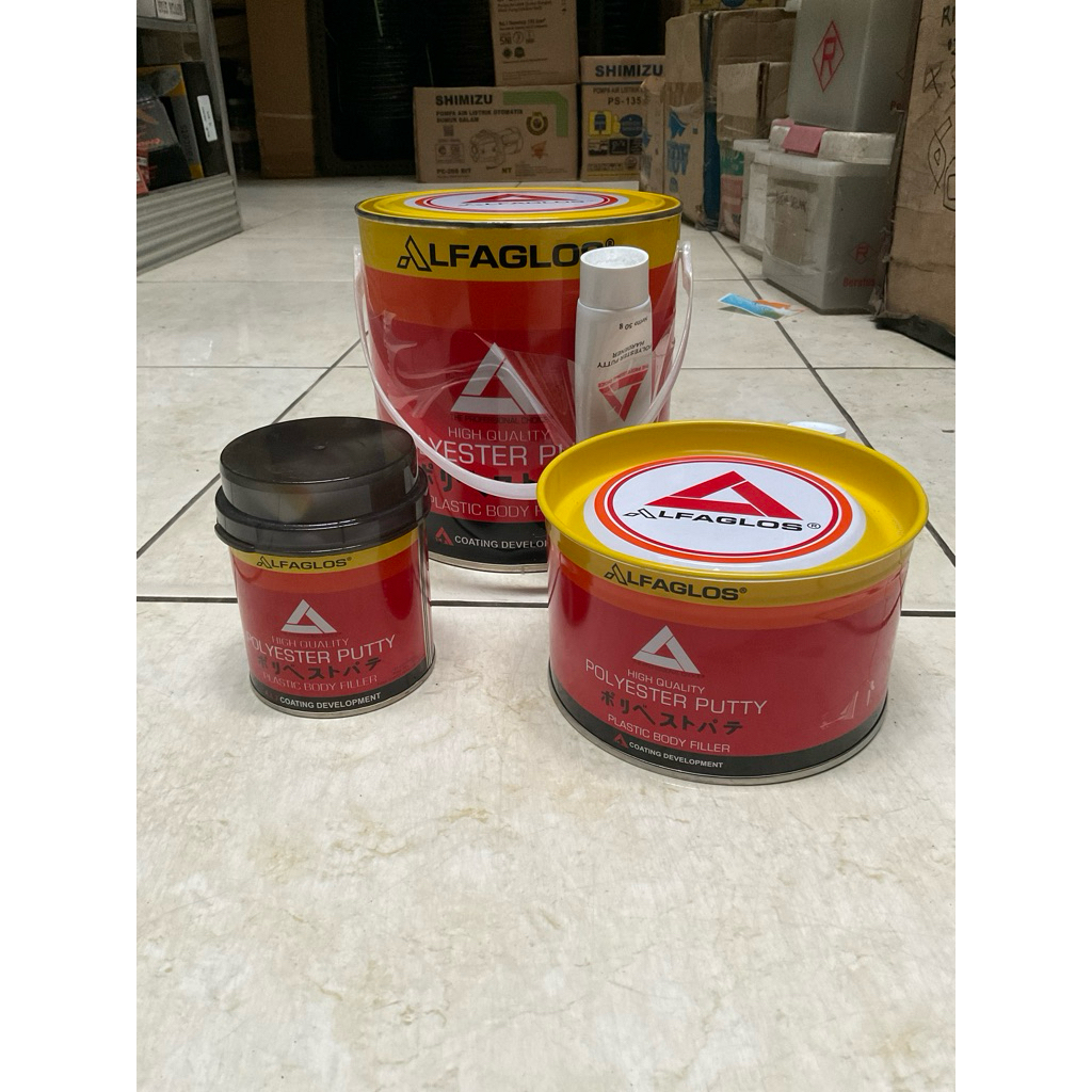 Dempul Alfaglos High Quality Polyester Putty Plastic Body Filler