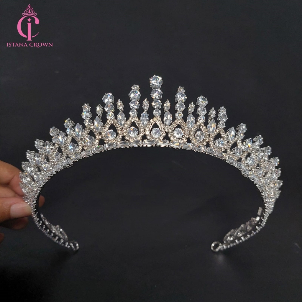 Hamida zircon crown  - Mahkota Pengantin zircon Viral - Aurel Crown