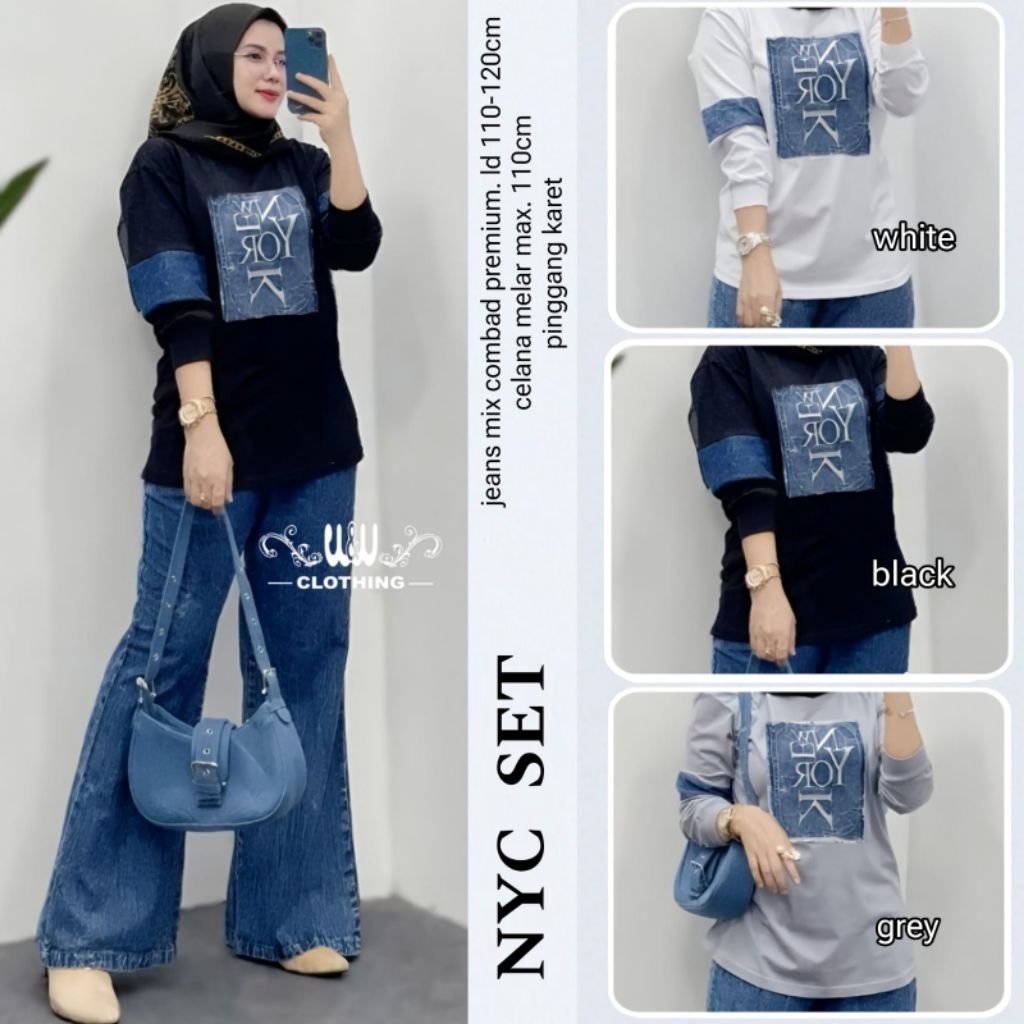 SETELAN BLOUSE JUMBO/NYC/ONESET BLOUSE WANITA COMBED JUMBO LD 120 CM FIT XXL