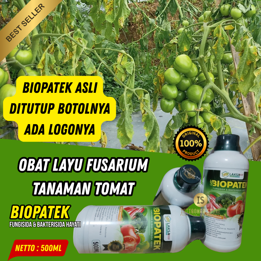 Fungisida Hayati BIOPATEK 500ml Obat Layu Fusarium Pada Tomat - Obat Layu Pada Tanaman Tomat - Obat 