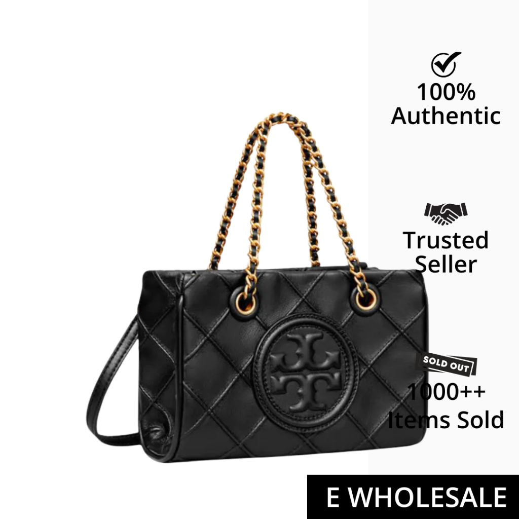 Tory Burch Fleming Soft Mini Chain Tote Black