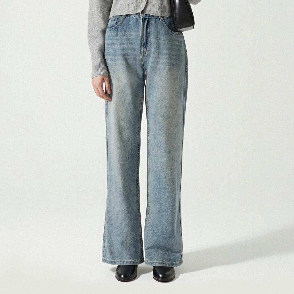 [Upgrade] Jeans Denim Baggy Wanita High Waist Classic 93221 – MEIN