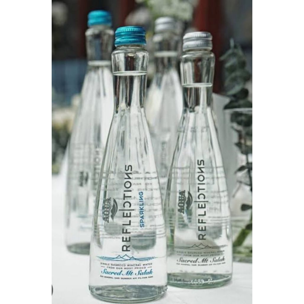 PROMO BOTOL AQUA KACA KOSONG 380ML