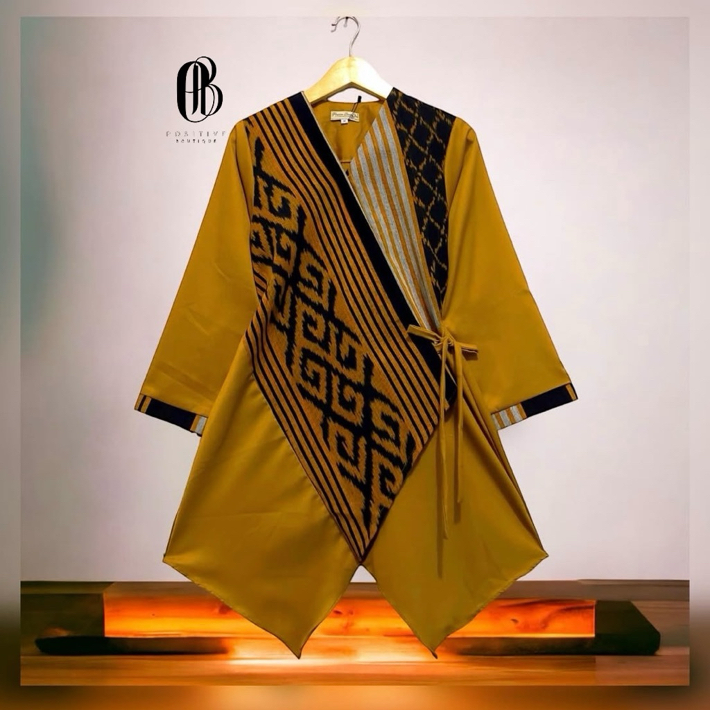 blus Ainun gelombang 9(b 26) kombinasi tenun Jepara busuy  friendly by positive boutique