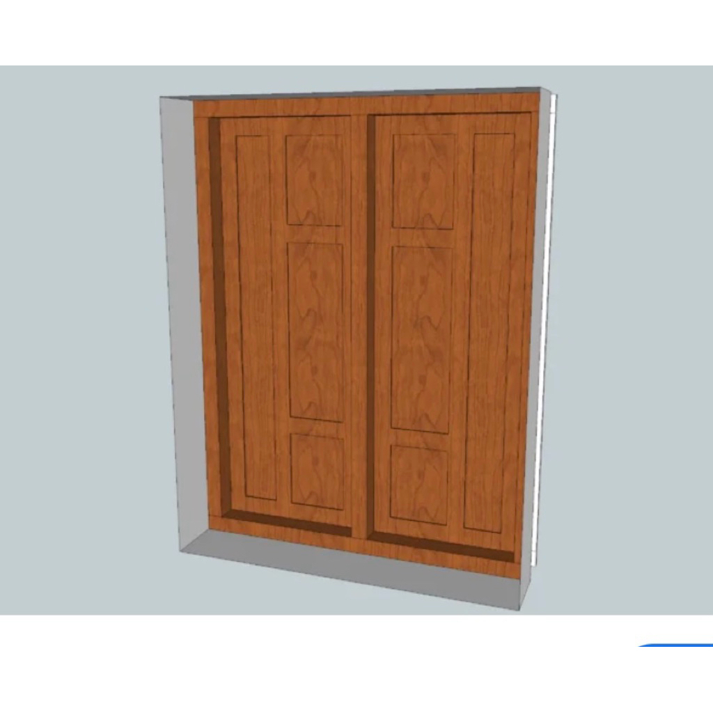 Jendela kayu blabak MAHONI SATUAN