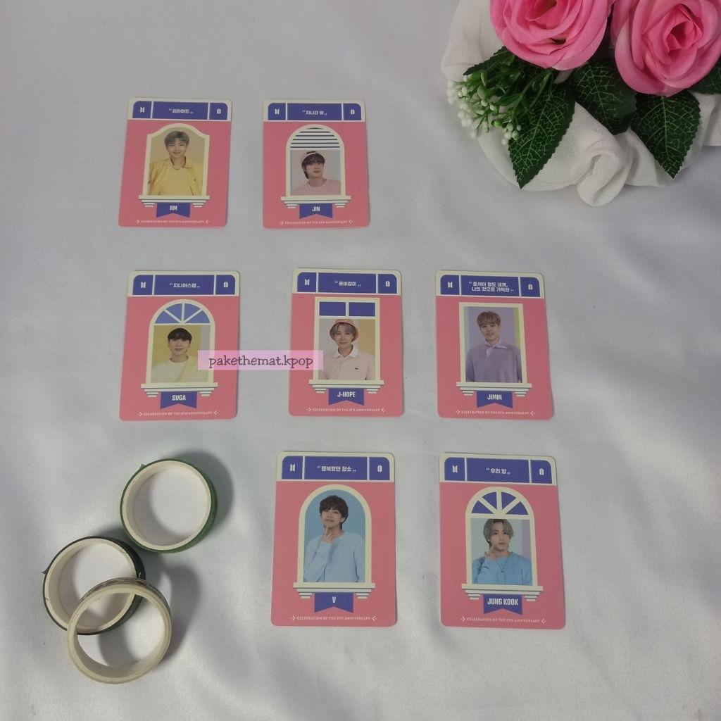 [Free Merch 50k] Mini Photocard Official BTS FESTA PC RM JIN SUGA JHOPE JIMIN V TAEHYUNG JUNGKOOK