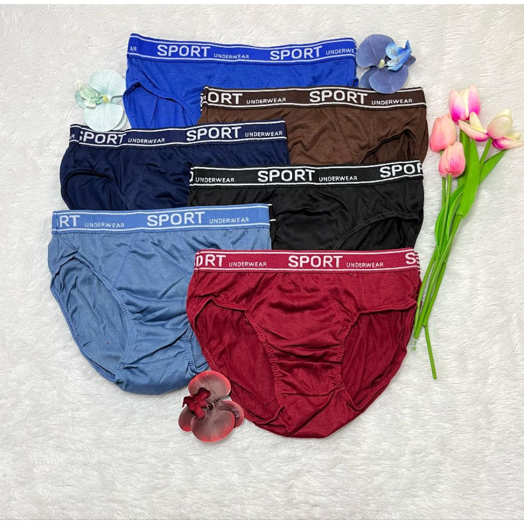 ISI 3PCS CD PRIA SPORT KARET LEBAR BAHAN KATUN