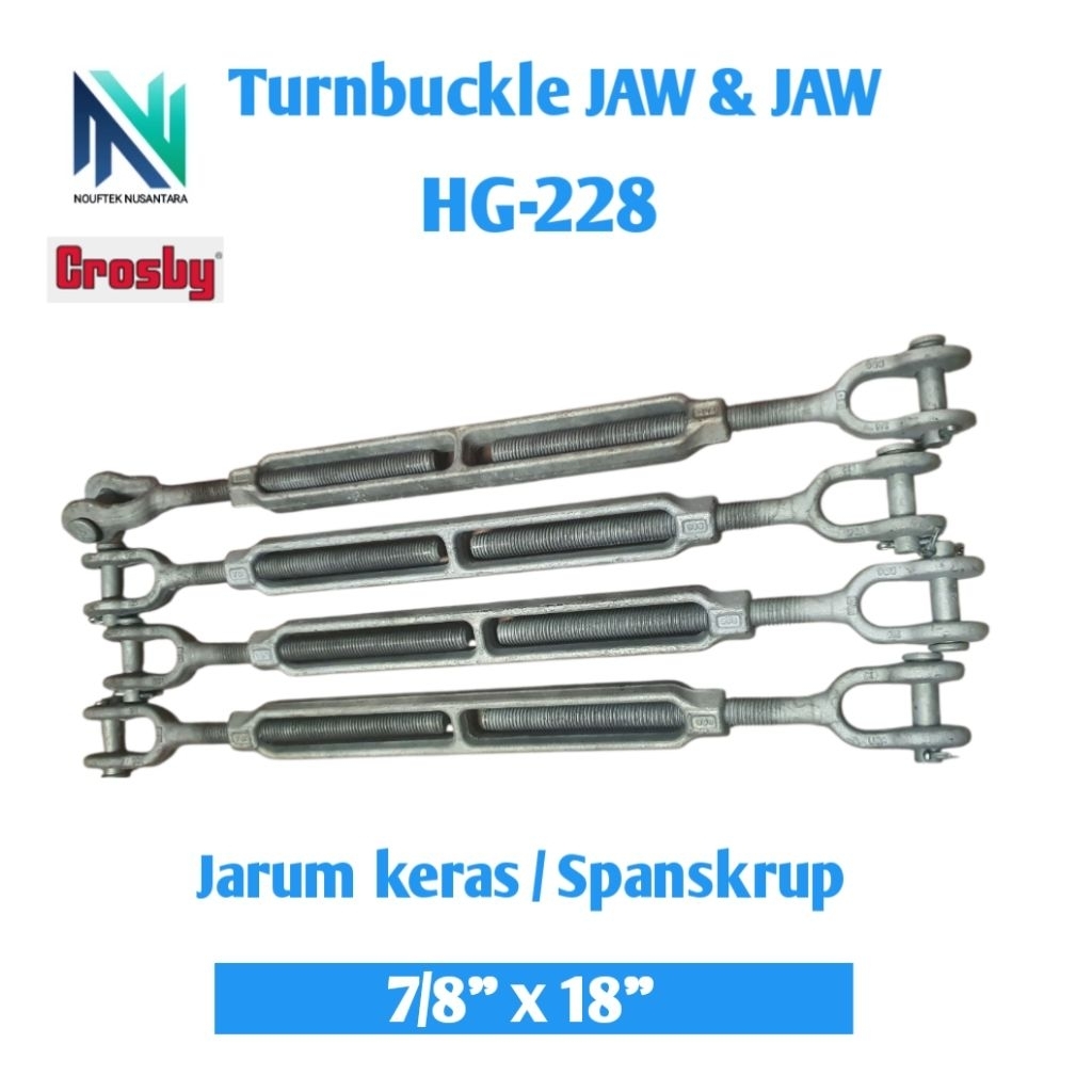 Turnbuckle Jaw & Jaw HG228 7/8" x 18" CROSBY Original