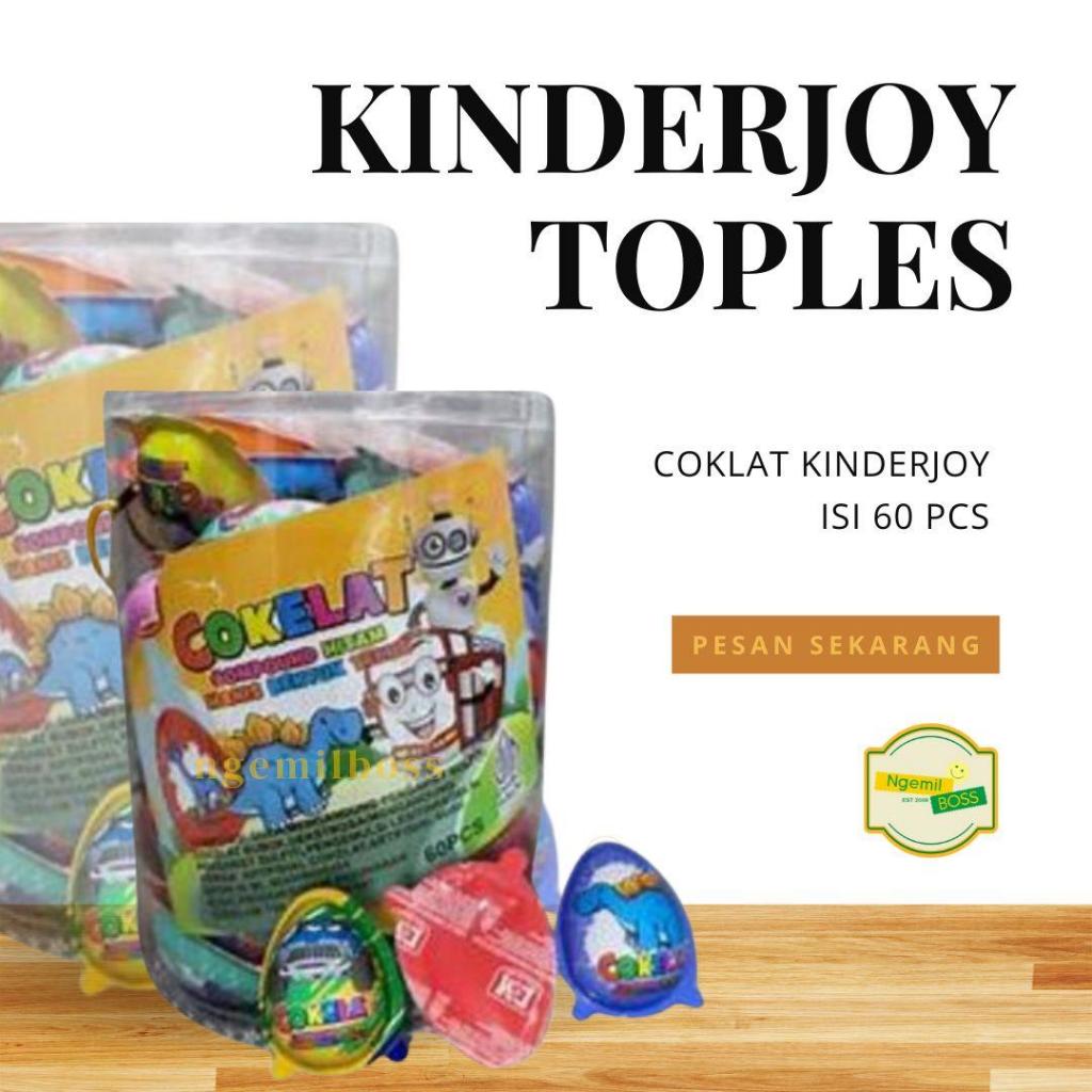 COKLAT KINDERJOY TOPLES ISI 60PCS - GLOSIR CEMILAN JAJANAN MURAH