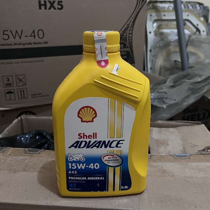 Oli Mesin Shell AX5 Motor 4T (4-Tak)(Non Scooter Matic) Merk Shell Original