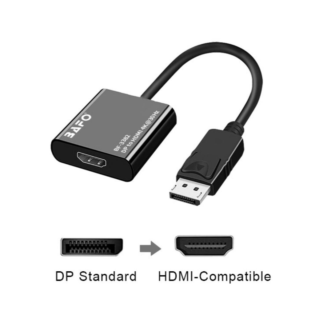 BAFO BF-3382 DP DISPLAY PORT TO HDMI 4K 30Hz CONVERTER CABLE