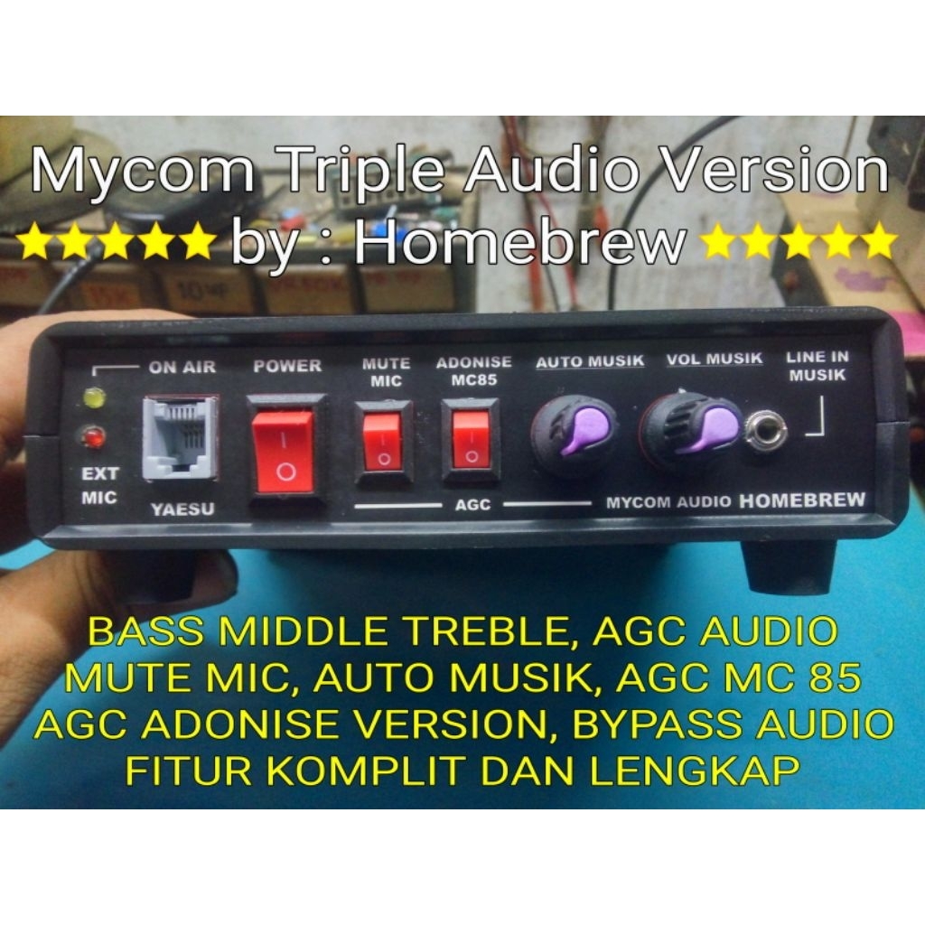 Mycom AGC RiG KENWOOD TM281 / 271 SOKET MIC RJ45 AUDIO AGC MC85 Adonis dan Bypass.