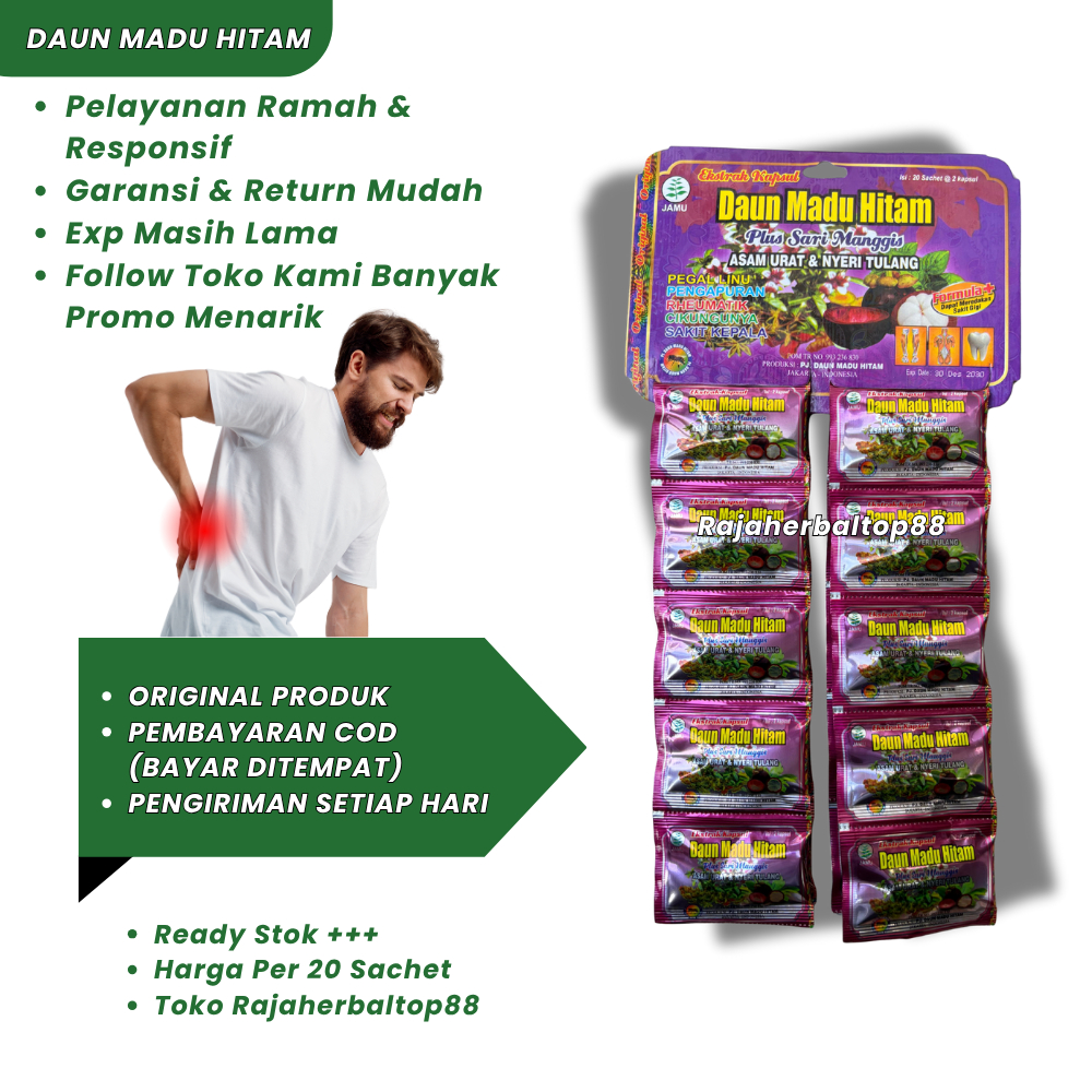 Daun Madu Hitam Original Kapsul Asam Urat