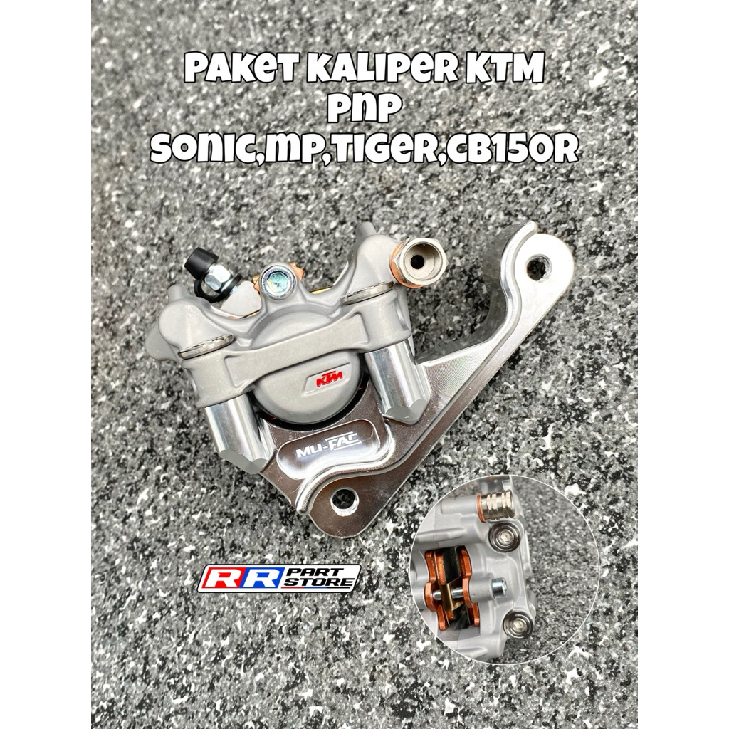 paket kaliper KTM FORMULA pnp sonic mp tiger cb150r set breket+baut stainles