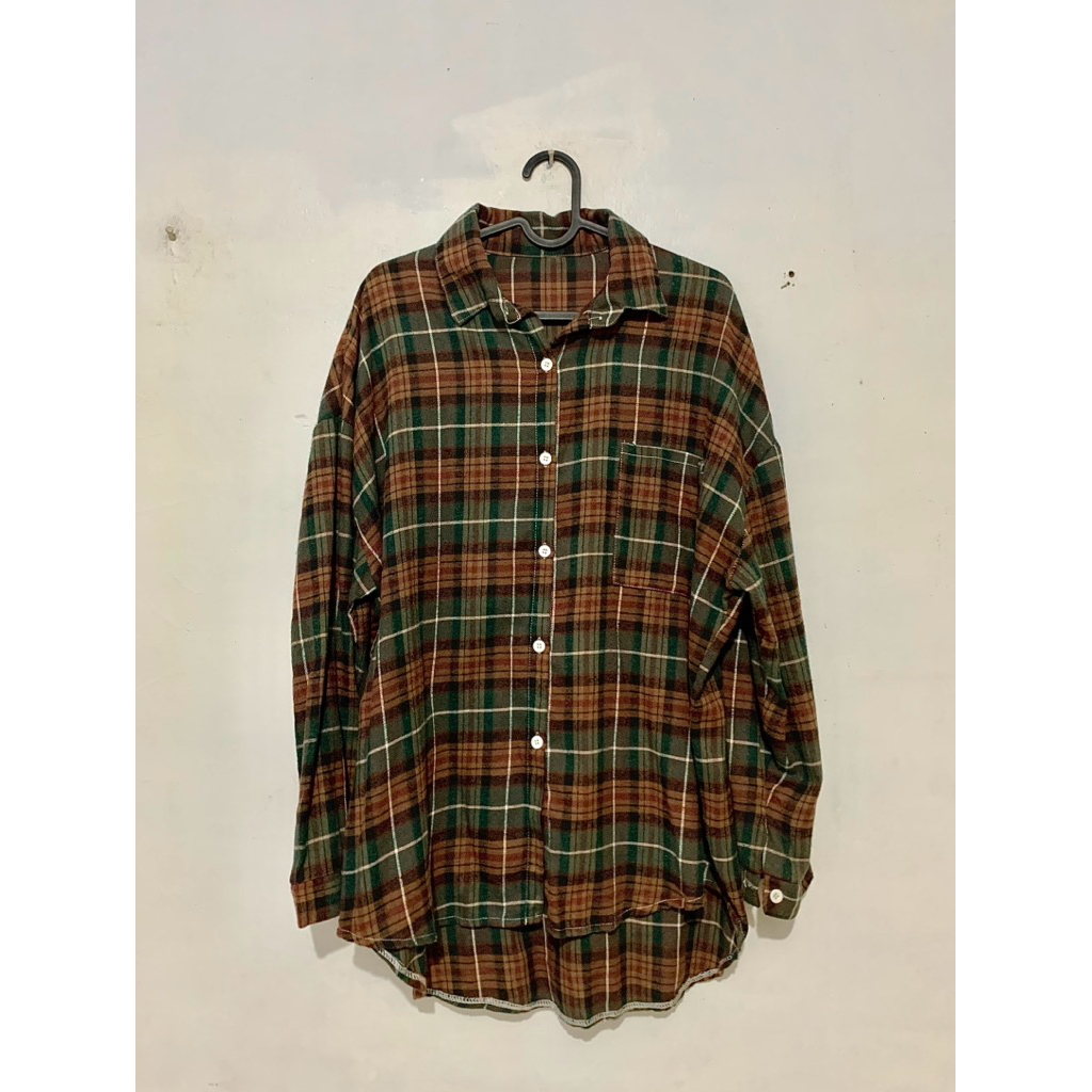 kemeja flanel wanita preloved
