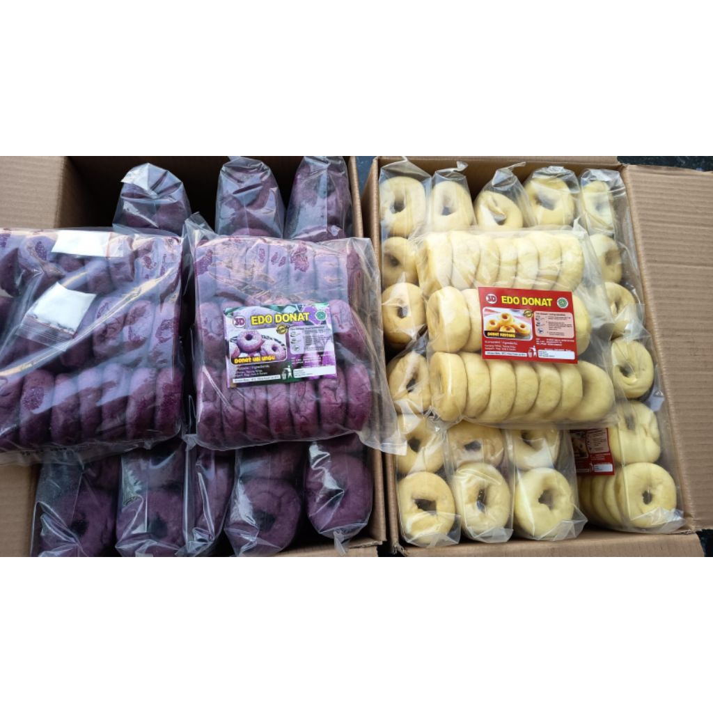 Edo Donat Ubi - Kentang - Susu - Edo Donat isi 20 + gula halus