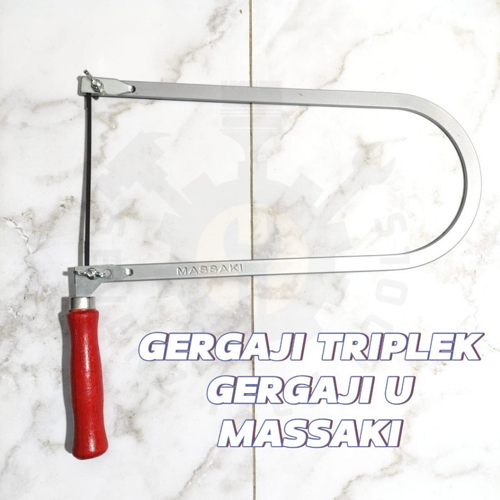 MASSAKI GERGAJI TRIPLEK / GERGAJI U LENGKAP GAGANG+MATA GERGAJI UKIR AKRILIK / TRIPLEK