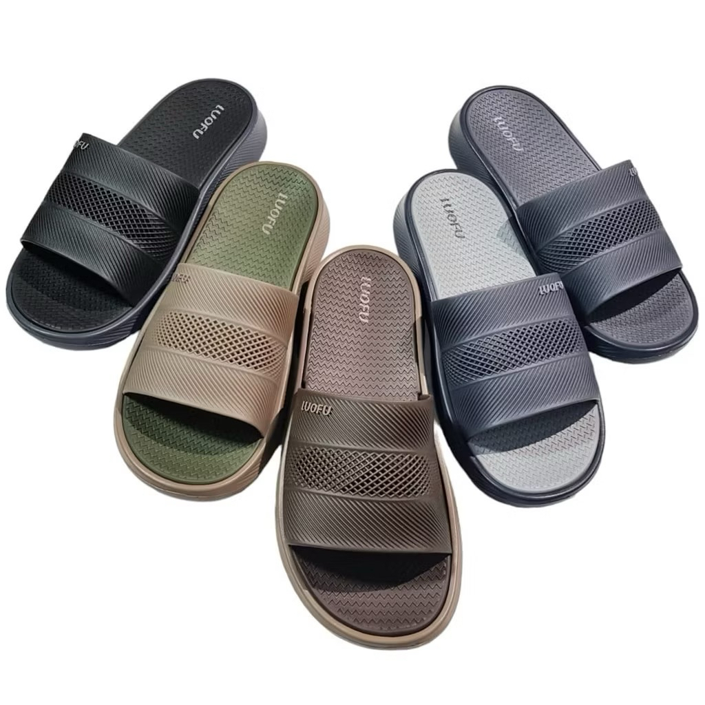 LUOFU - Sandal Selop - Sandal SlipOn Luofu Cowok - Sol Empuk