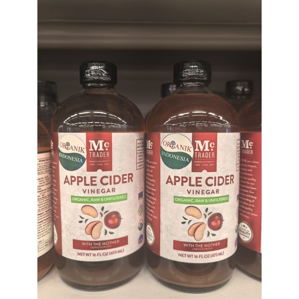 MC TRADER APPLE CIDER VINEGAR CUKA APEL 473ML. CUKA APEL MERAH. CUKA APEL ORGANIC. APPLE CIDER VINEG