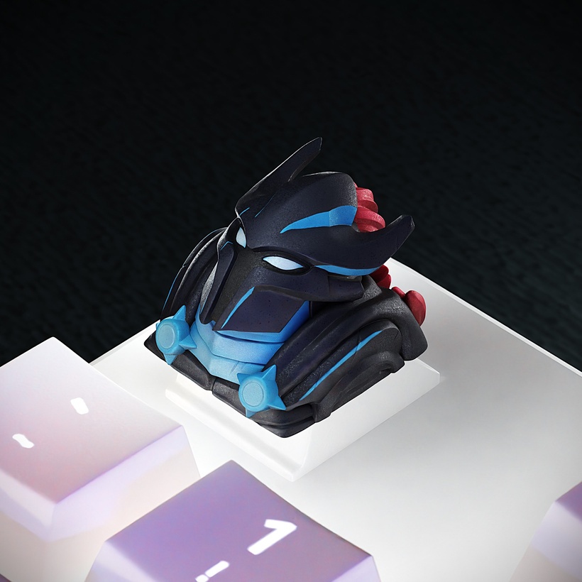 Keycaps Igris Solo Leveling Black & Red | Custom Artisan Handmade Resin