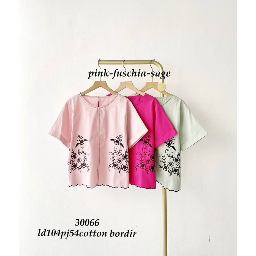 ATASAN BORDIR KEKINIAN/BLUS/BLOUSE KATUN BORDIR TERBARU~30066