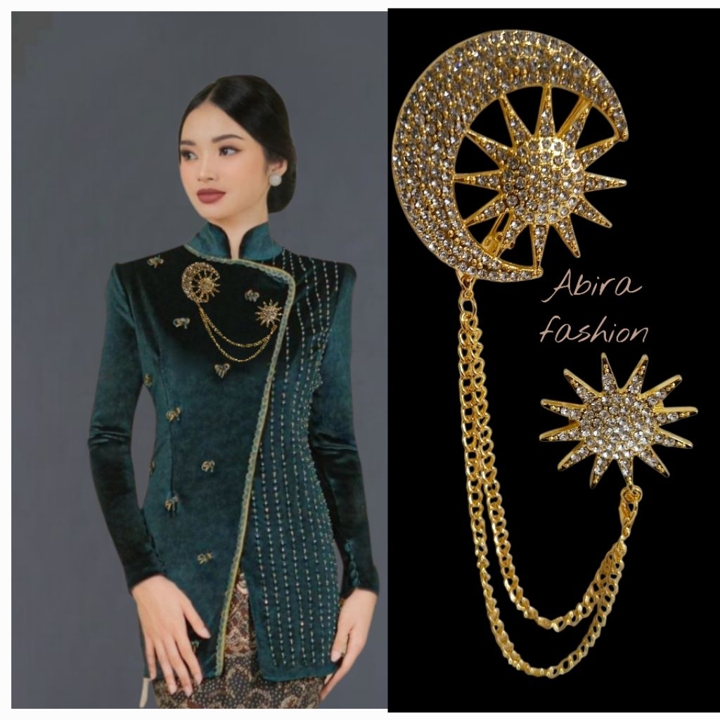 Bros Pin Rantai Jas Kebaya Janggan Model Peniti Dua