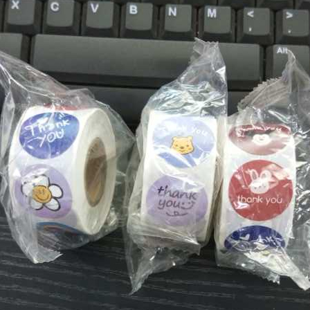 Sticker Label Thank You stiker label thank you MOTIF RANDOM