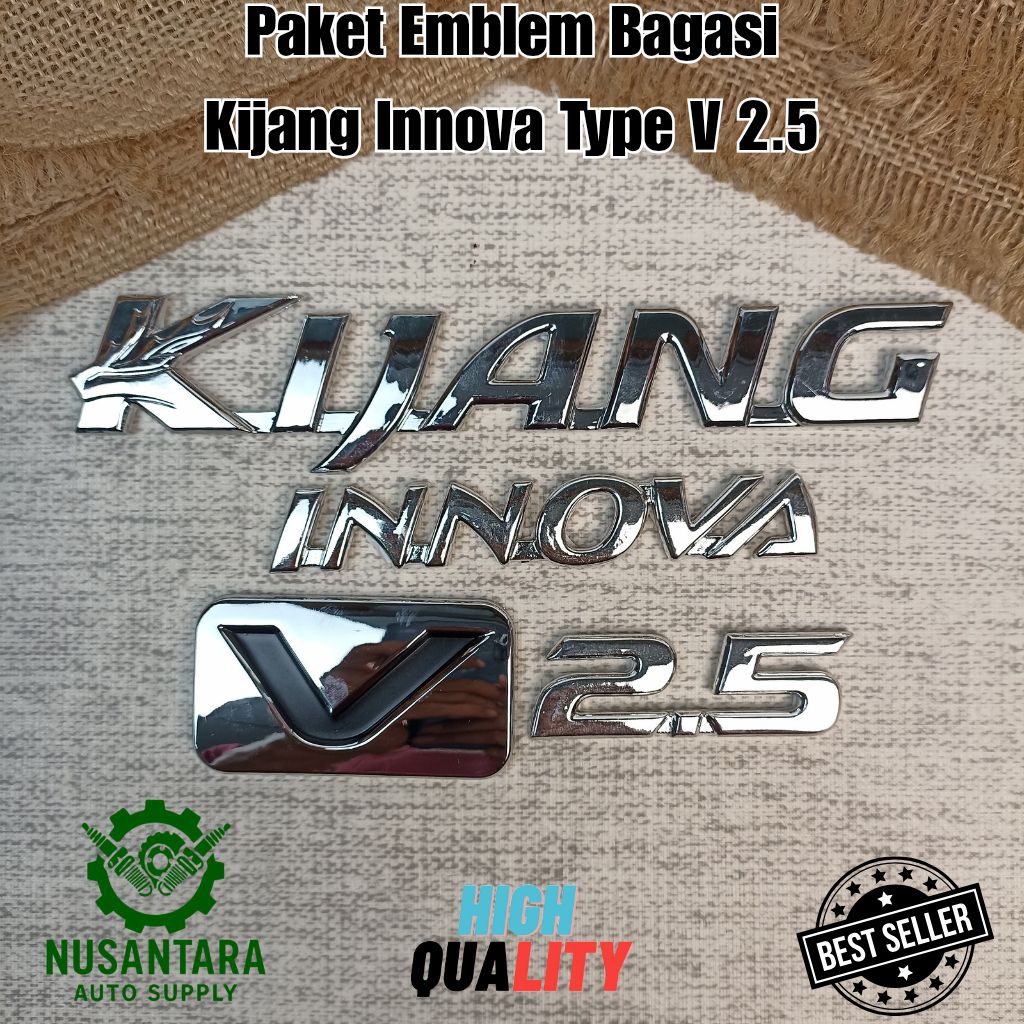 Paket Emblem Bagasi Kijang Innova (2005-2015) Type V 2.5